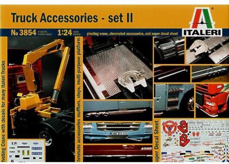 Kit de construction de maquettes Italeri véhicules militaires - 3854 accessoires de camion - set ii plastique - 1:24 - modélisme
