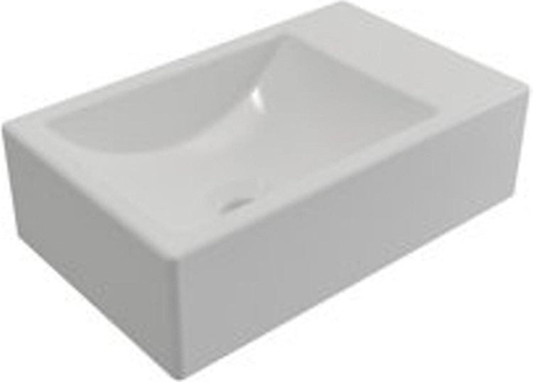 Plieger Houston fontaine gauche sans trou pour robinetterie 37x23cm blanc mat