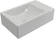 Plieger Houston fontaine gauche sans trou pour robinetterie 37x23cm blanc mat