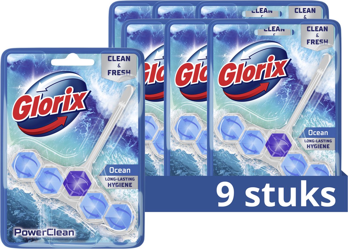 Glorix - blocs sanitaires - océan - 9 pièces - pack économique