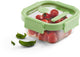 Lékué boîte de conservation alimentaire verre 520 ml - carrée - vert