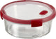 Curver Smart Cook Récipient alimentaire en verre rond - 1,2 l - rouge