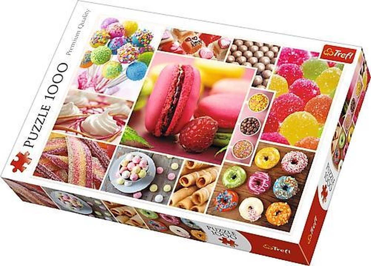 Puzzle Trefl 1000 pièces - collage de bonbons - jouets colorés.