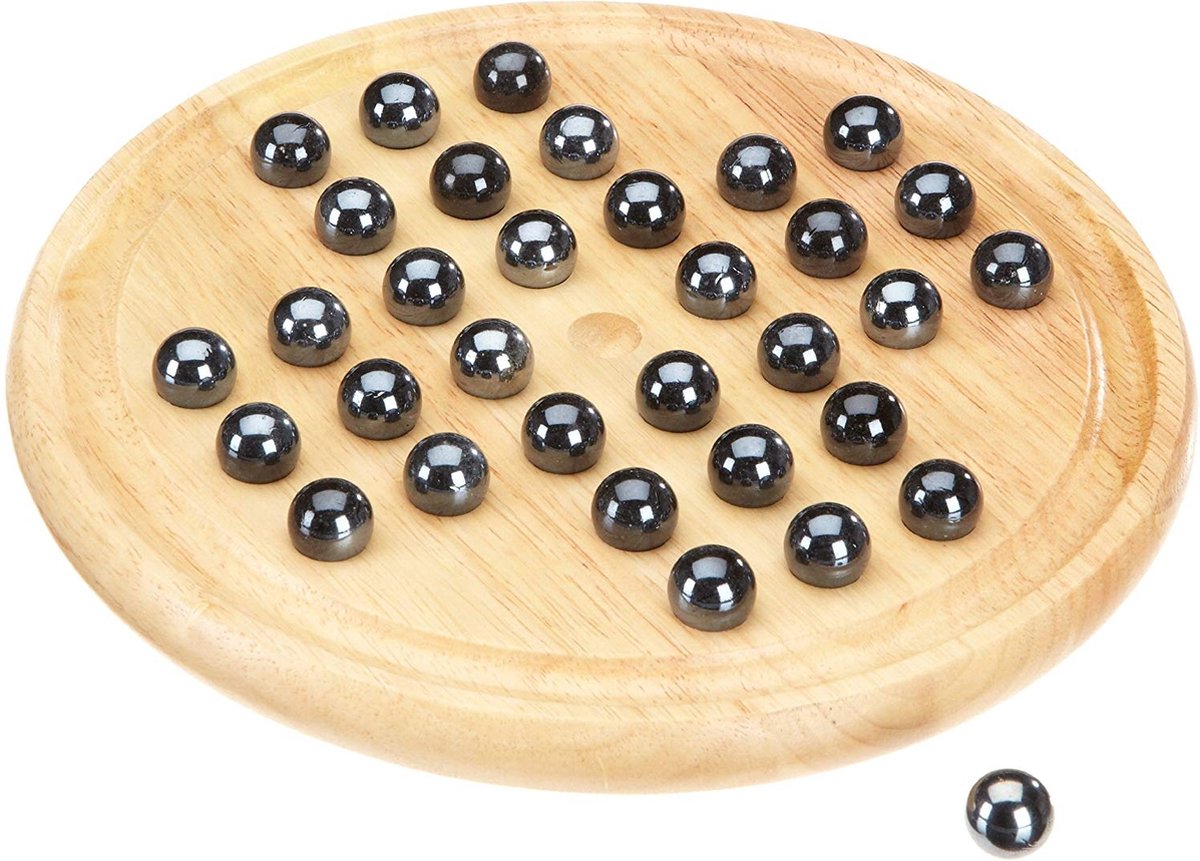 Philos solitaire - jeu de société en bois avec billes de verre - à partir de 8 ans