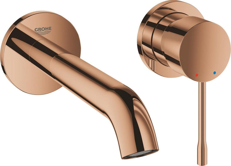Grohe essence nouveau robinet de lavabo mural à encastrer - set de finition - set à encastrer exclusif - coucher de soleil chaud (bronze) - 19408da1
