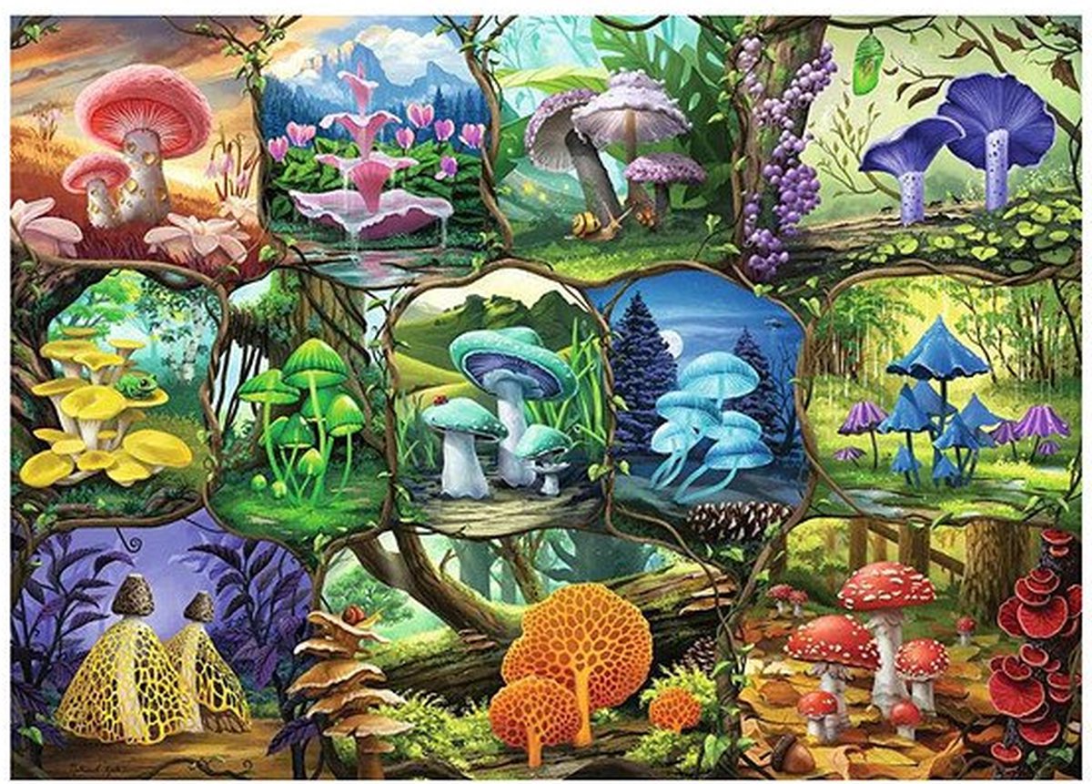 Ravensburger Puzzle de puzzle beaux champignons, 1000st.