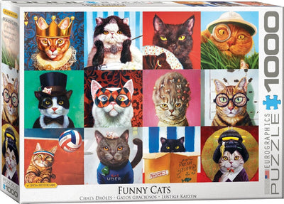 Puzzle Eurographics chats drôles - Lucia Heffernan - 1000 pièces chats.