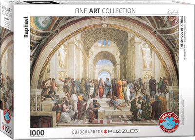 Eurographics - l'école d'Athènes [scuola di atene] - raffaello sanzio - 1000 pièces 68×48cm (l×h) - puzzle d'art