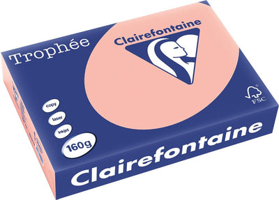 Clairefontaine - copie impression trophée a4 - pêche - 160g - 250 feuilles