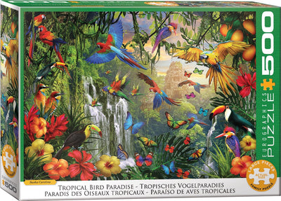 Eurographics - paradis des oiseaux tropicaux - sasha carolina - 500 pièces xl 68×48cm (l×h) - puzzle familial