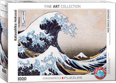 Eurographics - la grande vague à Kanagawa [神奈川沖浪裏 kanagawa-oki nami ura] - katsushika hokusai - 1000 pièces 68×48cm (l×h) - puzzle d'art