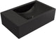 Plieger Houston fontaine droite sans trou pour robinetterie 37x23cm noir mat