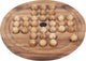 Longfield Solitaire Round Large – Jeu de société solitaire en bois – Jeu de réflexion classique – Jeu de stratégie solo – Jeu d'équilibre en bois – Coeur d'ange