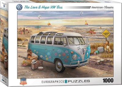 Eurographics Volkswagen - le bus VW Love Hope - Greg Giordano - 1000 pièces 68×48cm (l×h) - puzzle