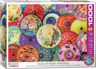 Eurographics - parapluies asiatiques en papier [parapluies asiatiques en papier huilé] - 1000 pièces 68×48cm (l×h) - puzzle