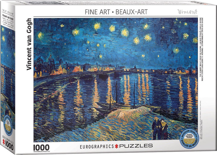 Eurographics - nuit étoilée sur le Rhône - Vincent Van Gogh - 1000 pièces - puzzle d'art