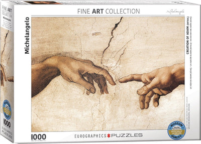 Eurographics - Création d'Adam (Détail de la Chapelle Sixtine) - Michelangelo di Buonarotti - 1000 pièces 68×48cm (L×H) - puzzle d'art