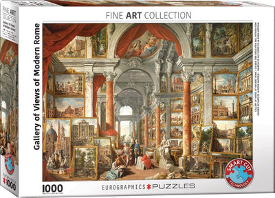 Eurographics - galerie de visages de la Rome moderne [galleria di vedute di roma moderna] - giovanni panini - 1000 pièces 68×48cm (l×h) - puzzle d'art