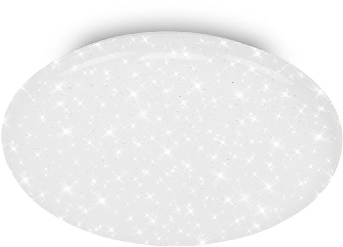 Briloner git – Plafonnier LED – effet ciel étoilé – lumière blanc neutre 4 000 K – blanc – ø28 cm