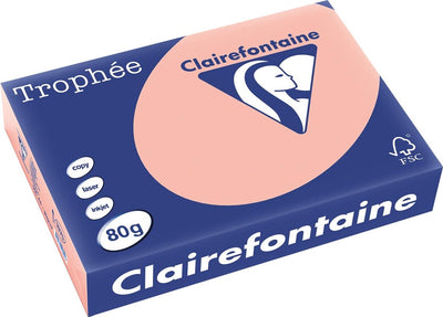 Papier coloré Clairefontaine trophée, a4, 80 g, 500 feuilles, pêche