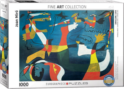 Eurographics - l'hirondelle d'amour [l'hirondelle d'amour] - joan miro - 1000 pièces 68×48cm (l×h) - puzzle d'art