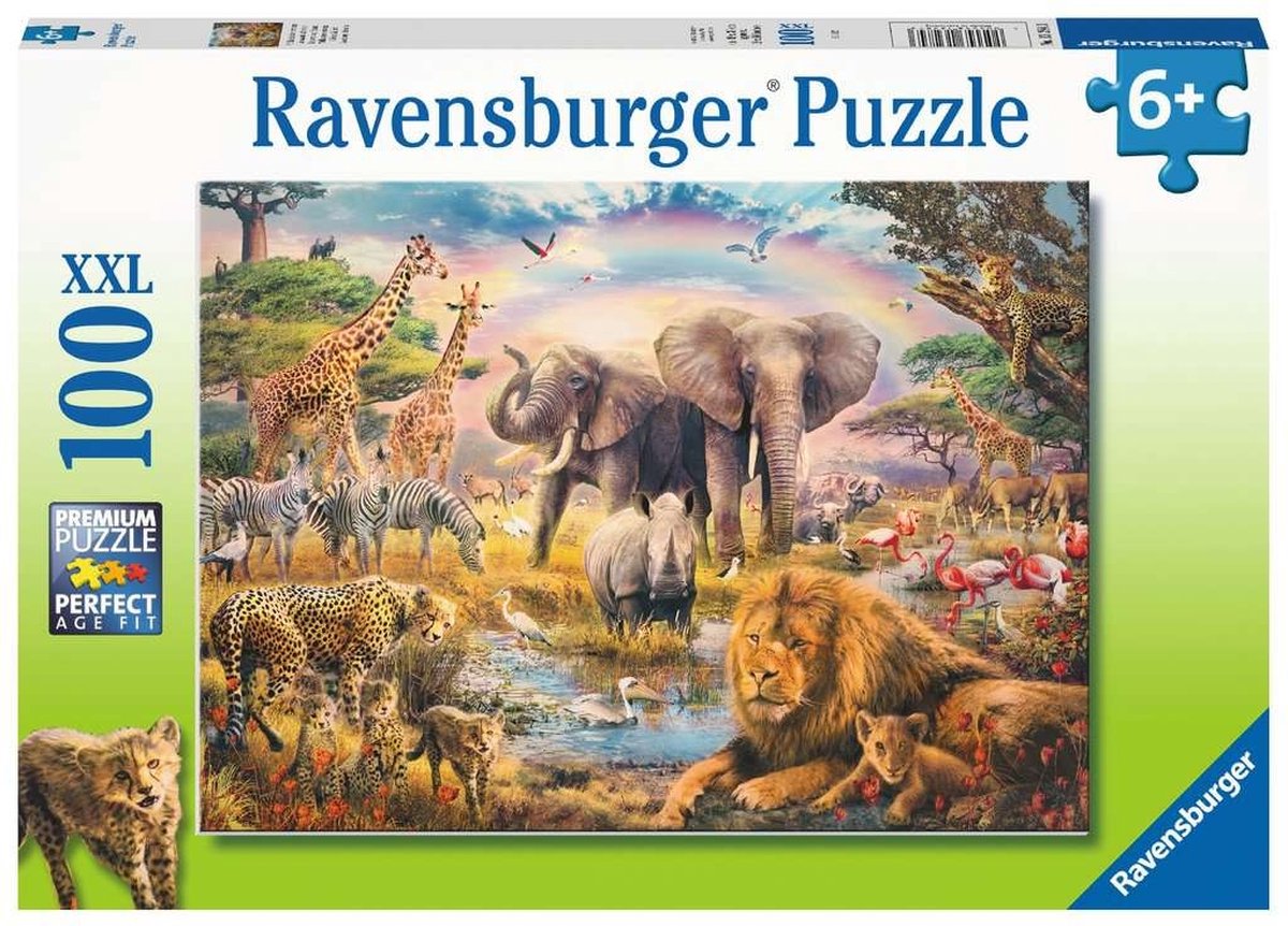 Ravensburger African Savannah Puzzle Jigsaw, 100e. Xxl