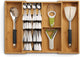 Joseph joseph range-couverts extensible bambou grand - tiroir - marron - compartiments de tri | durable | extensible | antidérapant