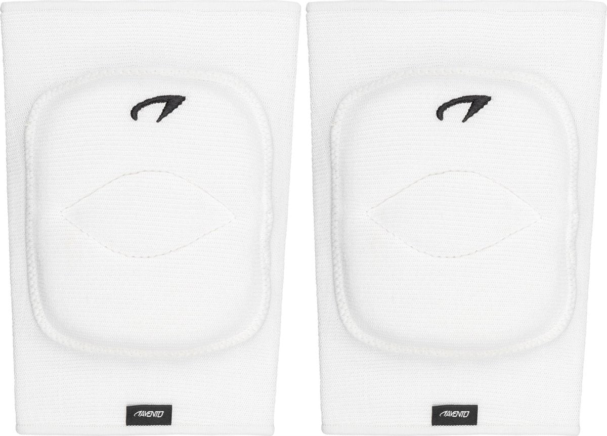 Genouillères de volley-ball Avento - blanches - rembourrage doux - taille xs s