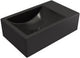 Plieger Houston fontaine gauche sans trou pour robinetterie 37x23cm noir mat