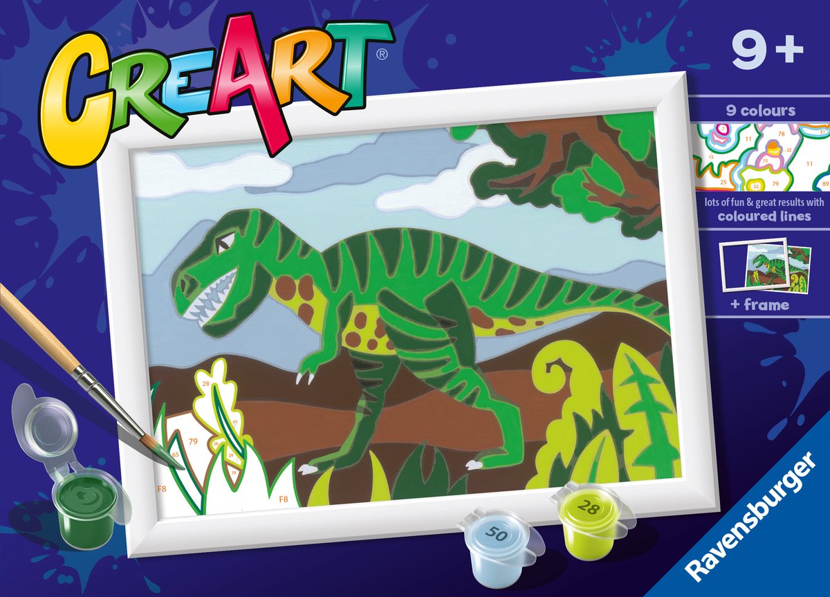 Ravensburger Creart peinture sur la chanson errante dinosaurus