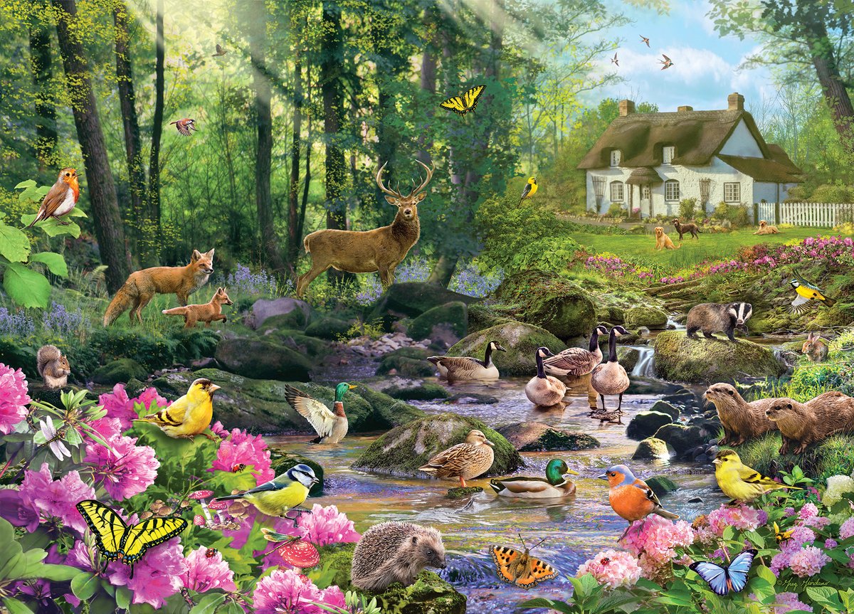 Gibsons - clairière boisée (par greg giordano) - 1000 pièces 68×49cm (l×h) - puzzle pour adultes