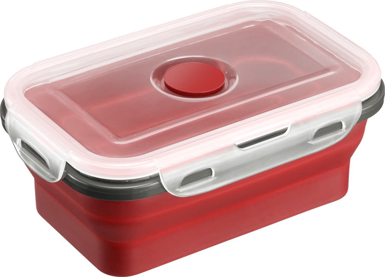 Boîte pour aliments frais pliable Westmark - boîte à lunch pratique, idéale pour le travail et les voyages ou pour conserver des saucisses et du fromage, va au lave-vaisselle, carrée, sans BPA - 600 ml