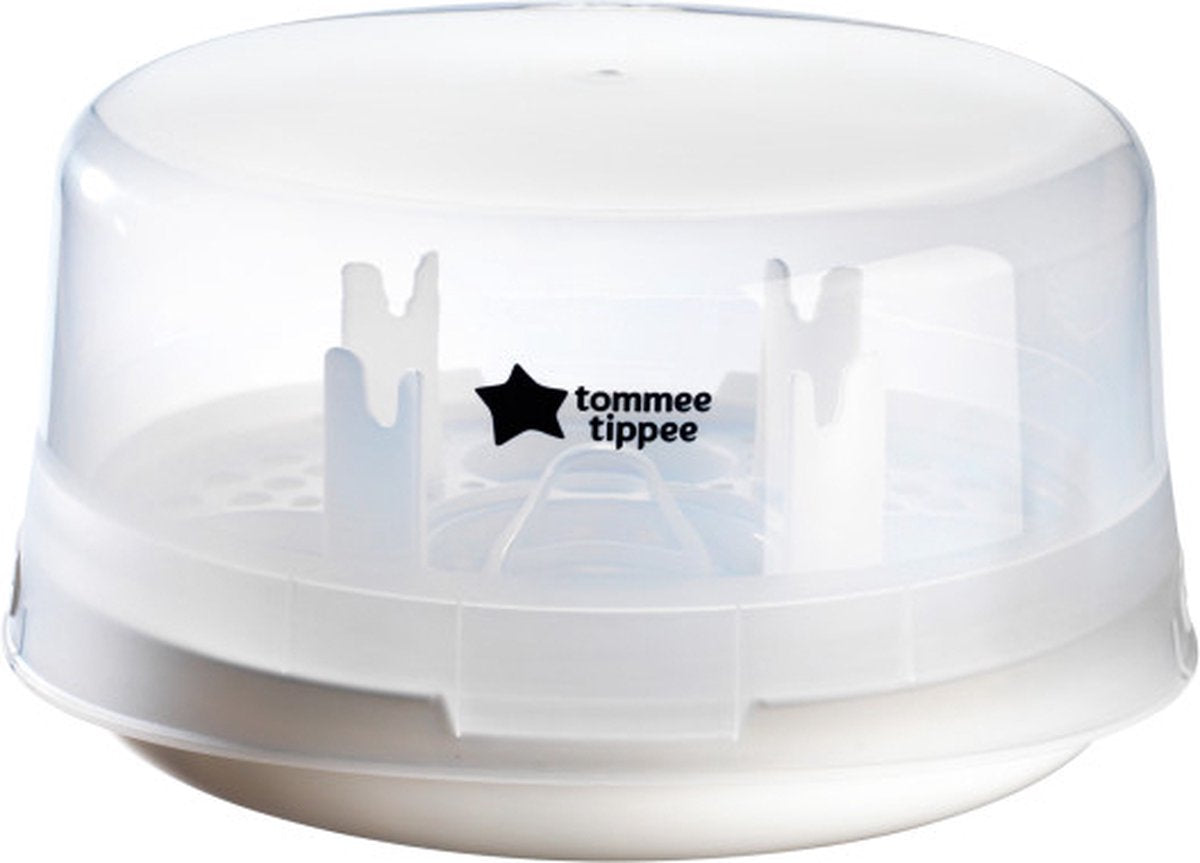 Tommee tippee - stérilisateur vapeur micro-ondes pour biberons et accessoires - tue les virus* et 99,9% des bactéries - Cycle de stérilisation de 4 minutes