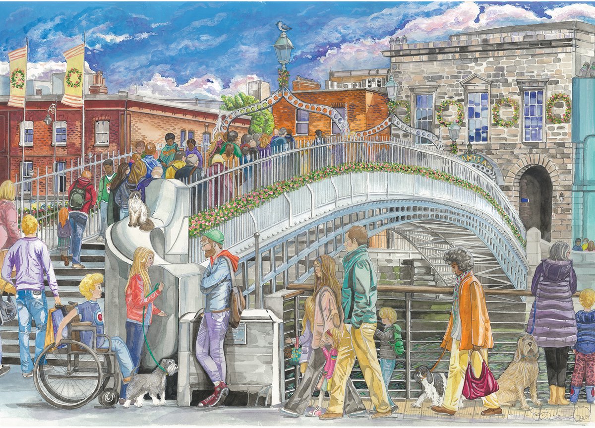 Gibsons - ha'penny bridge (par elizabeth blustin) - 1000 pièces 68×49cm (l×h) - puzzle pour adultes