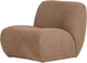 Fauteuil Woood nomu grossier - chenille - marron clair - 74x76x92