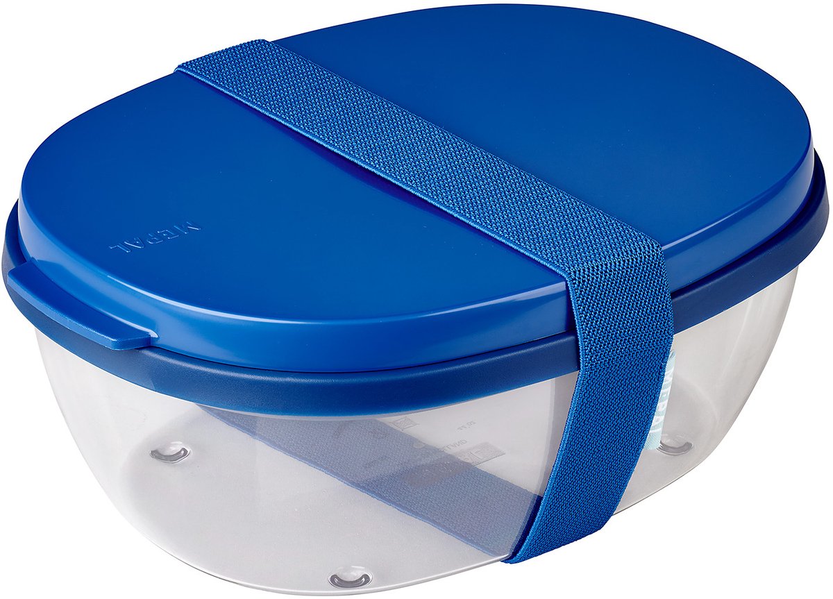 Mepal - boîte à lunch ellipse - 1425 ml - boîte à salade - bleu vif