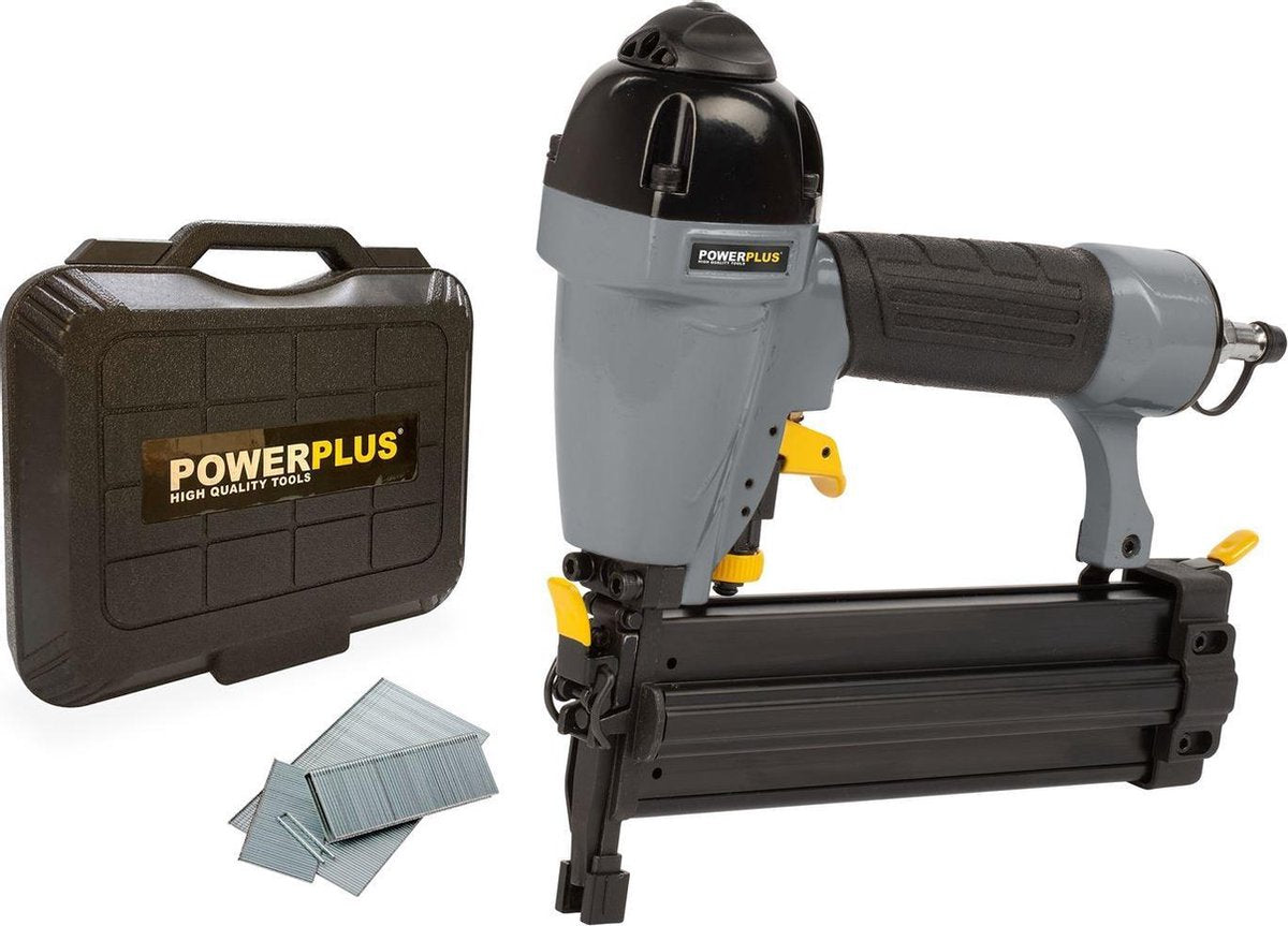 Agrafeuse pneumatique Powerplus powair0312 - max. pression : 8,3 bars - incl. 1000 niten et 1000 spijkers