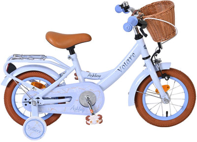 Vélo enfant Volare Ashley - filles - 12 pouces - bleu pastel