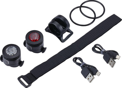 Bbb cycling spy combo ensemble d'éclairage pour vélo - 40 lumens - rechargeable par USB BLS-127