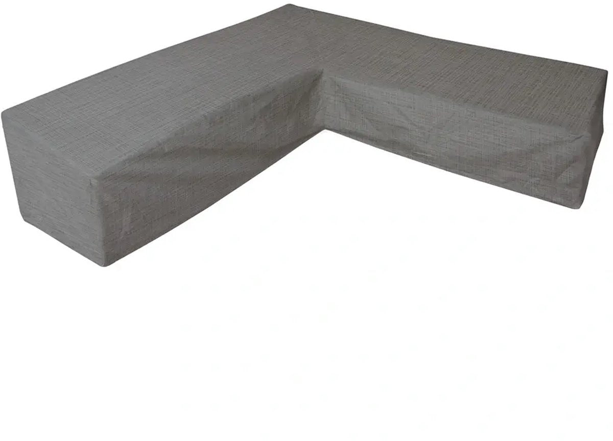 Housse imperméable Eurotrail pour salon en L, canapé d'angle, cantonique 330x330x100 70 cm, gris