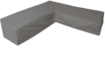Housse imperméable Eurotrail pour salon en L, canapé d'angle, cantonique 330x330x100 70 cm, gris