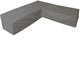 Housse imperméable Eurotrail pour salon en L, canapé d'angle, cantonique 330x330x100 70 cm, gris