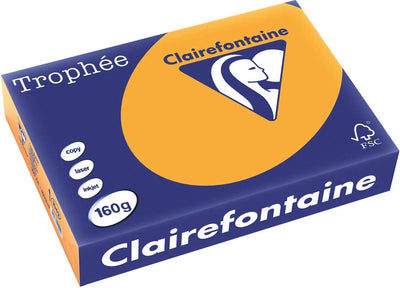 Clairefontaine - trophée pastel - a4 - orange - 160 grammes - 250 feuilles