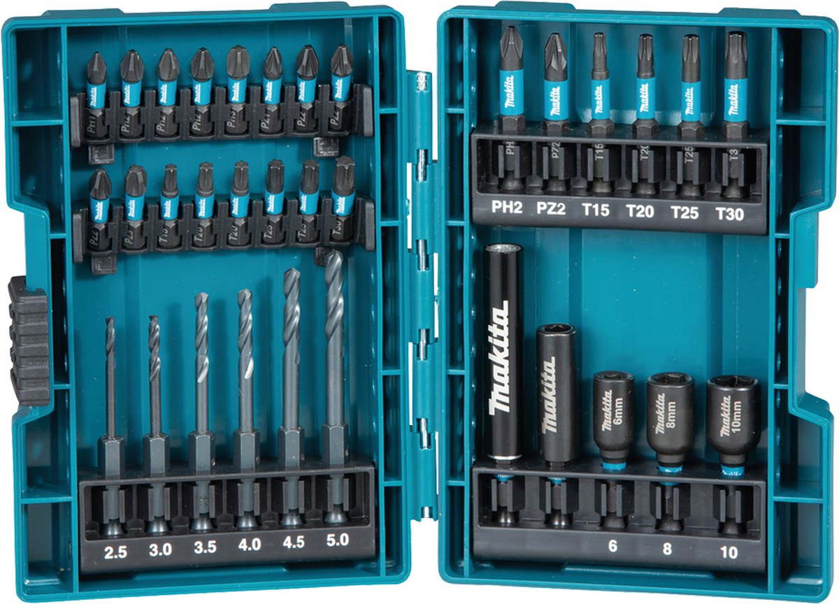 Makita accessoires jeu de forets 33 pièces - b-66896 - b-66896