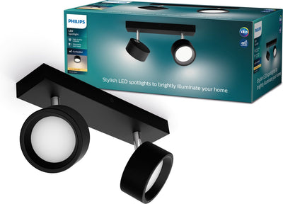 Philips LED Philips Bracia Bar noir 27k 2x5,5w 27k