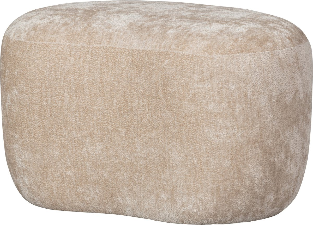 Pouf populaire Woood - polyester - naturel - 43x73x49