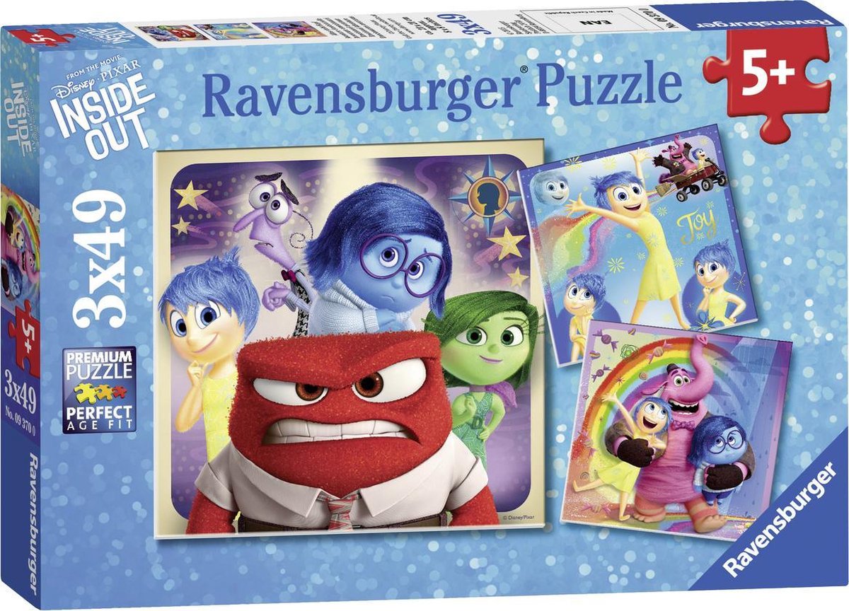 Ravensburger - à l'envers ; aventure émotionnelle - puzzle - 3 x 49 pièces