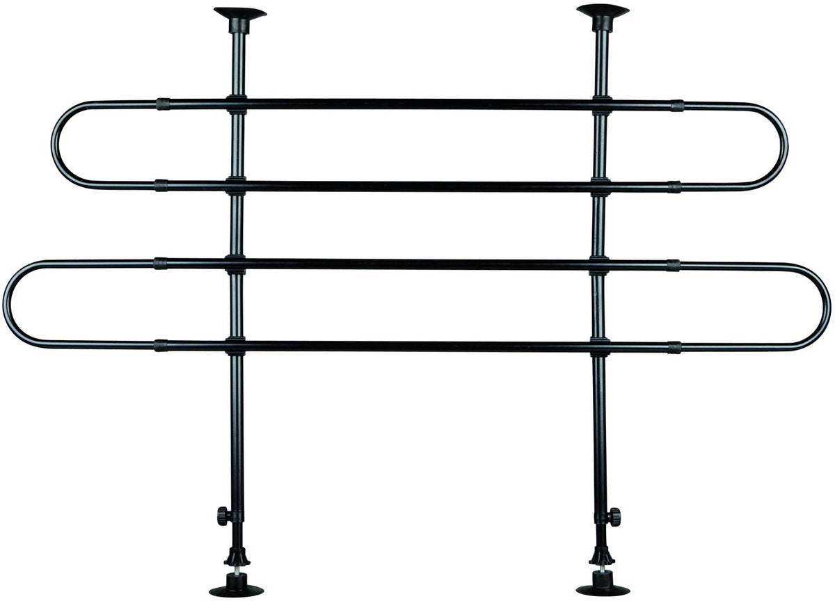 Trixie support de voiture 2 barres sous angle - banc - 140 cm x 110 cm x 86 cm - noir