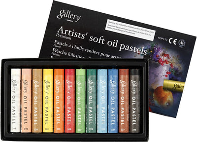 Mungyo gallery pastel à l'huile premium, l: 7 cm, épaisseur 10 mm, différentes couleurs, 12 pièces 1 boîte