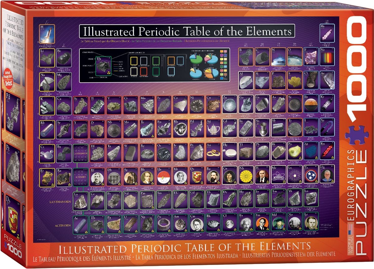 Eurographics - tableau périodique illustré des éléments - 1000 pièces 68×48cm (l×h) - puzzle